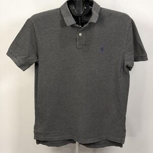 Polo Ralph Lauren Shirt Mens Medium Gray Polo Short Sleeve Pony Logo Casual